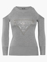 Guess Cut-Out Sleeves Triangle Logo Sweater