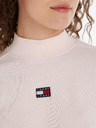 Tommy Jeans Mock Neck Badge Boxy Cropped Sweatshirt